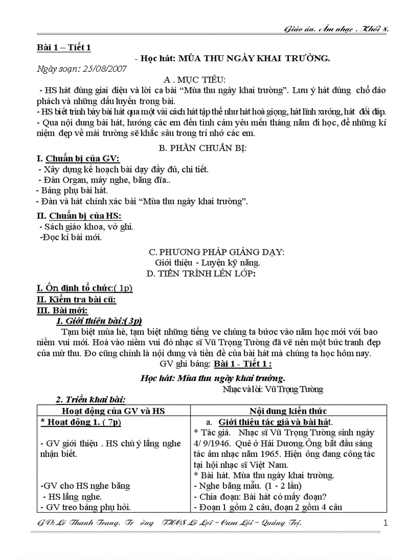 image for page Giáo án khối 8