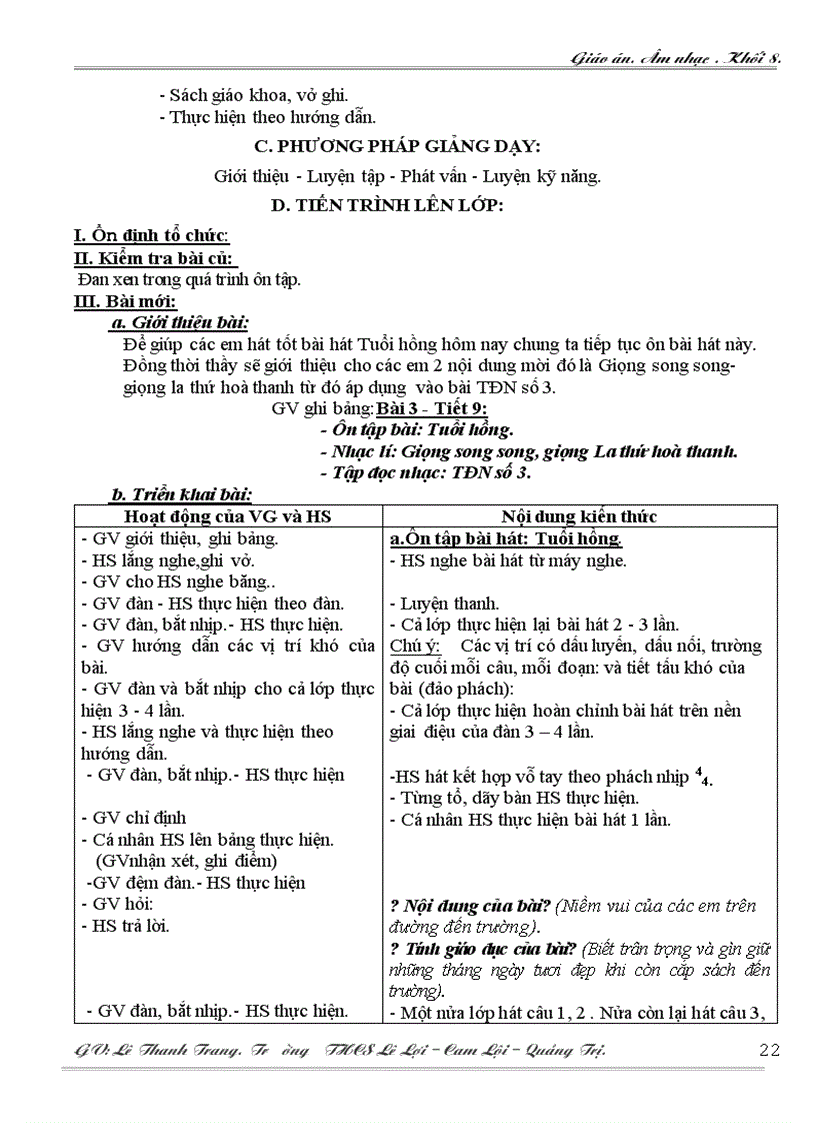 image for page Giáo án khối 8