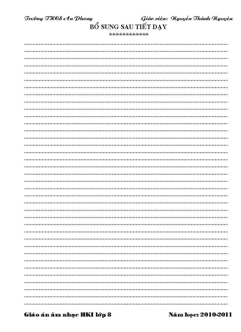 image for page Giáo án nhạc 4 cột lớp 8 HKI