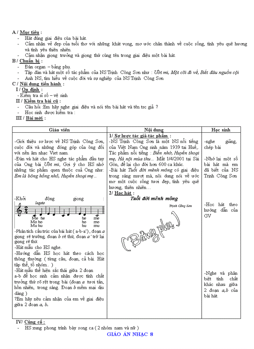 image for page Giáo án nhạc 8 cả năm