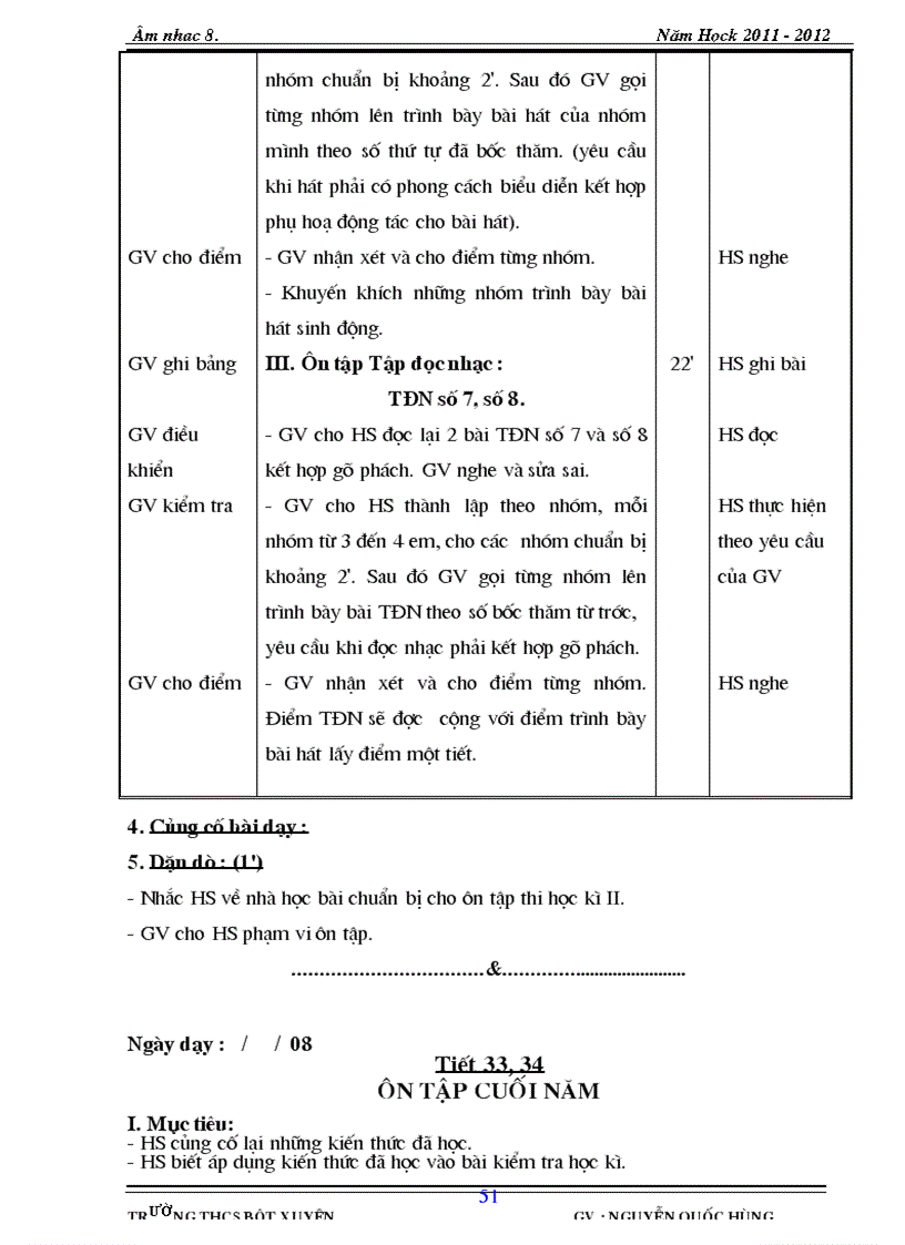 image for page Giao An NHac 8 Moi