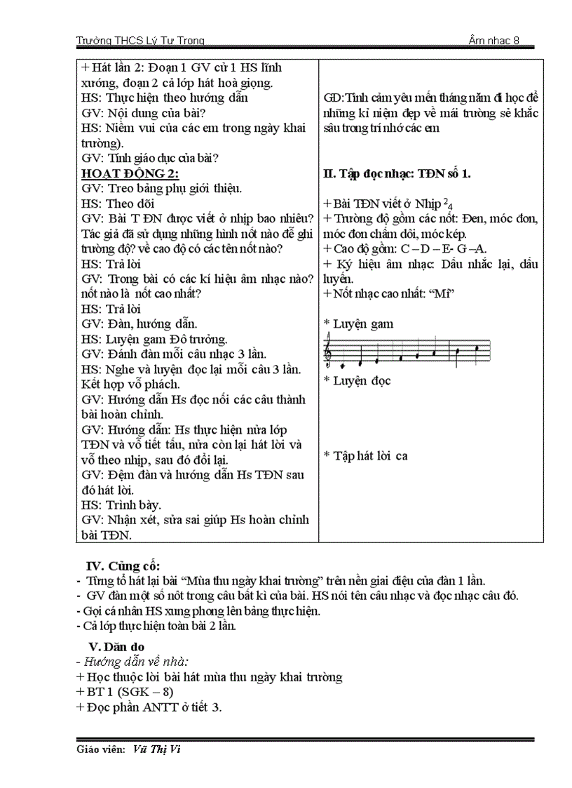 image for page Giáo án Nhạc 8 t1 6