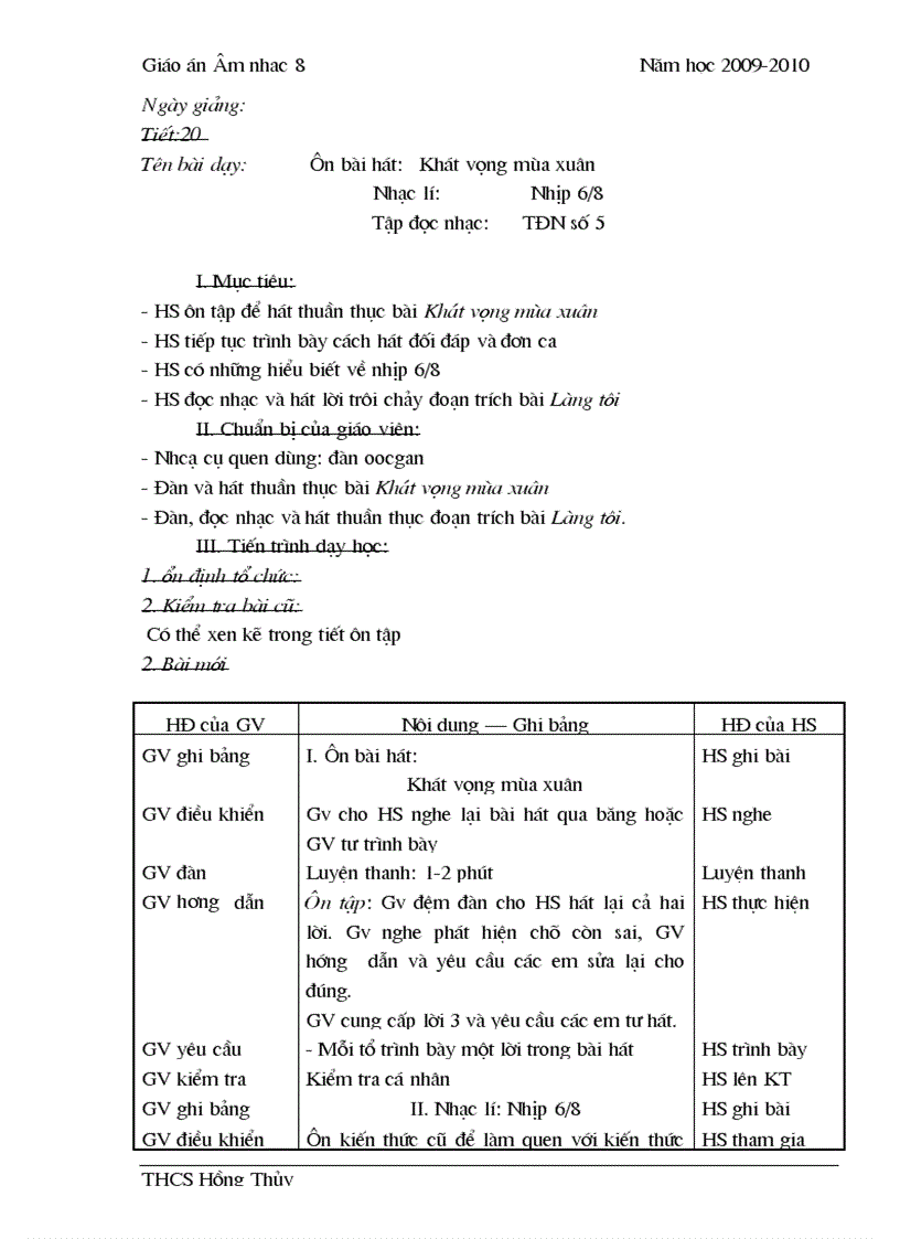 image for page Nhạc 8 2009 2010