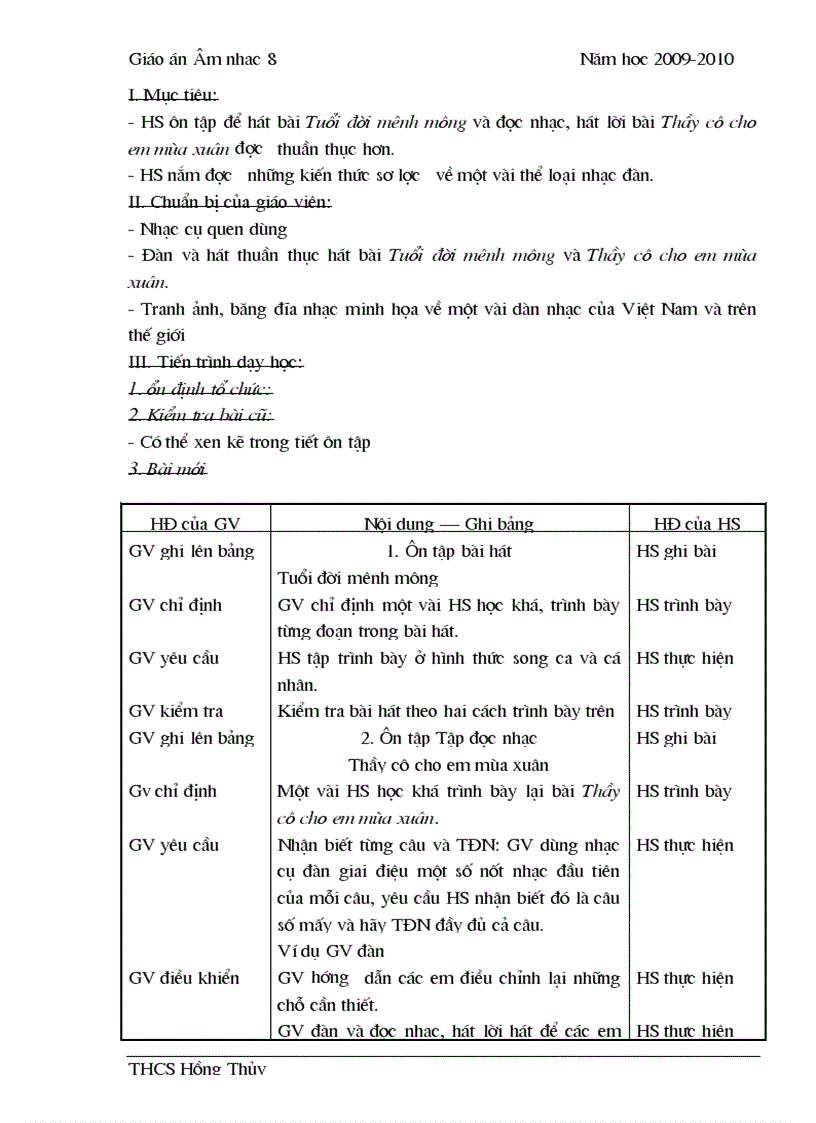 image for page Nhạc 8 2009 2010