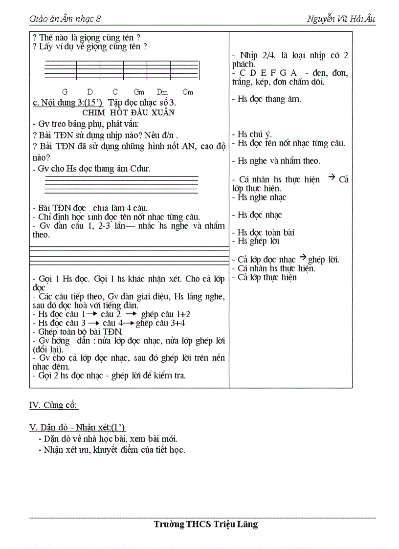 image for page Nhạc lớp 8 cả năm