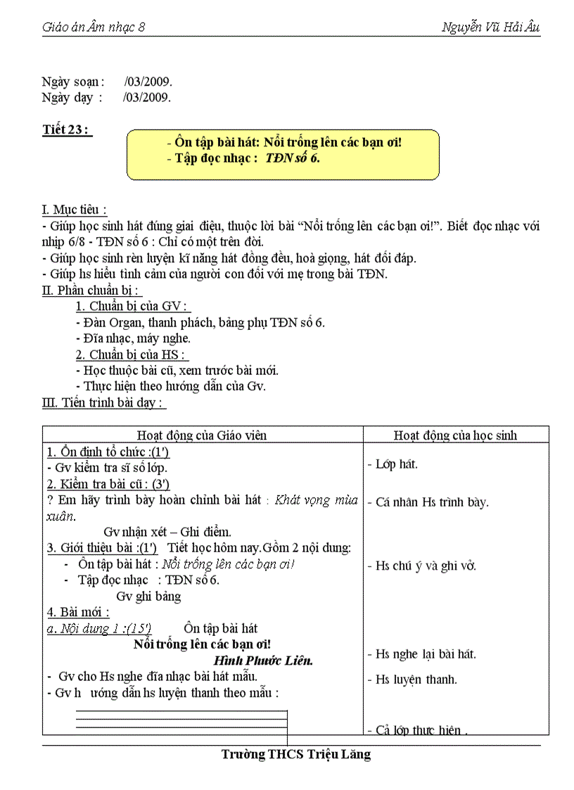 image for page Nhạc lớp 8 cả năm