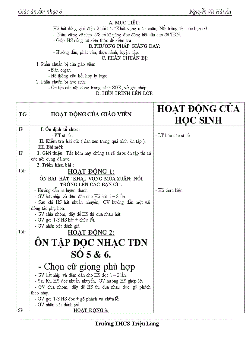 image for page Nhạc lớp 8 cả năm