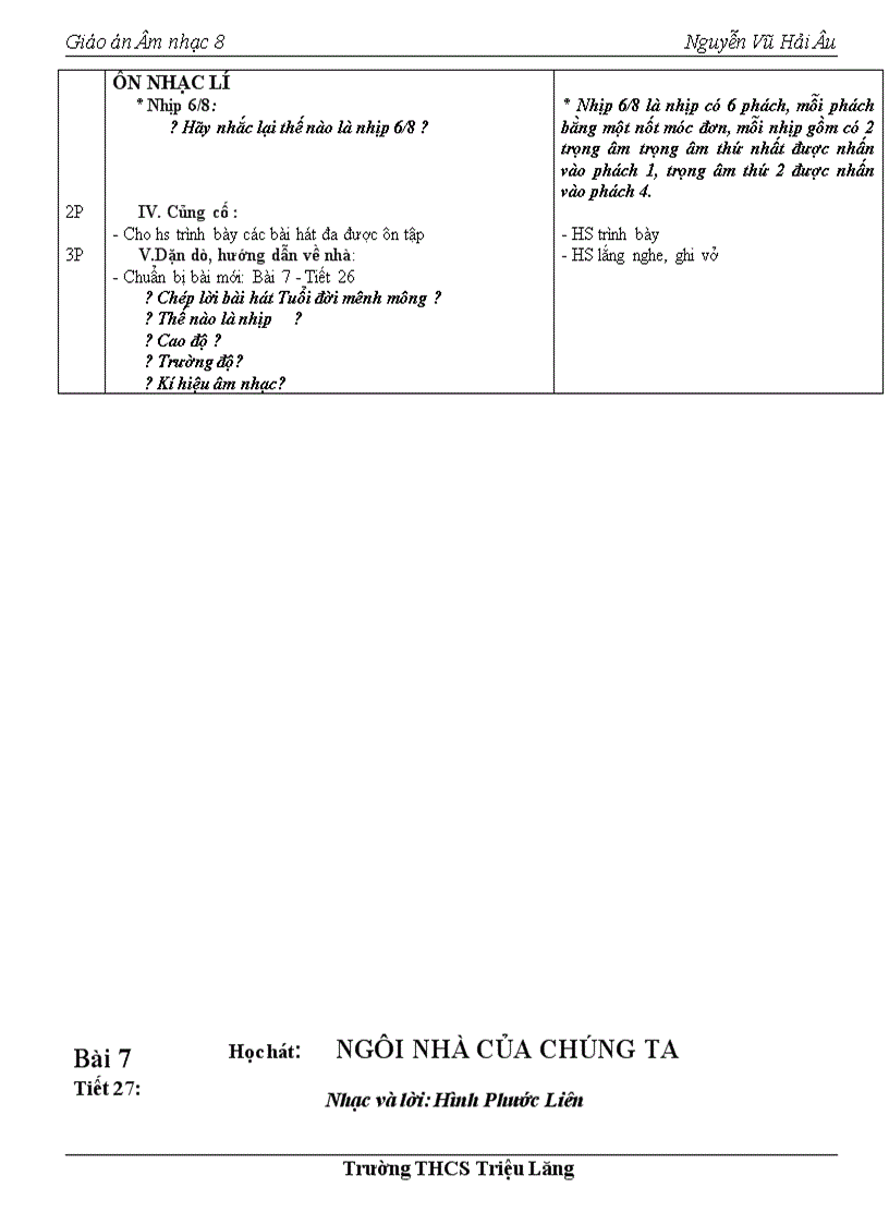 image for page Nhạc lớp 8 cả năm