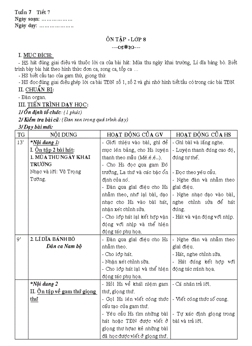 image for page Nhạc lớp 8 tiết 7