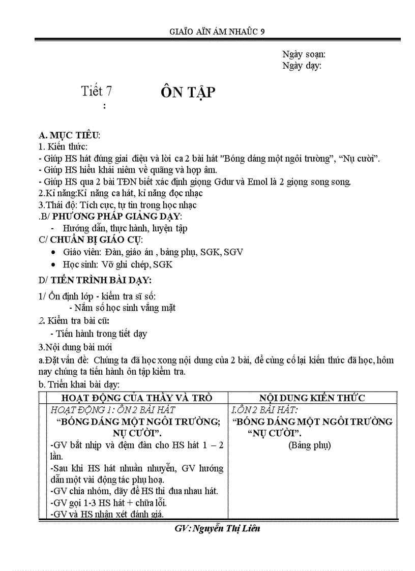image for page Am nhac 9 theo chuan theo PPCT 2011 2012 tiet 1 19