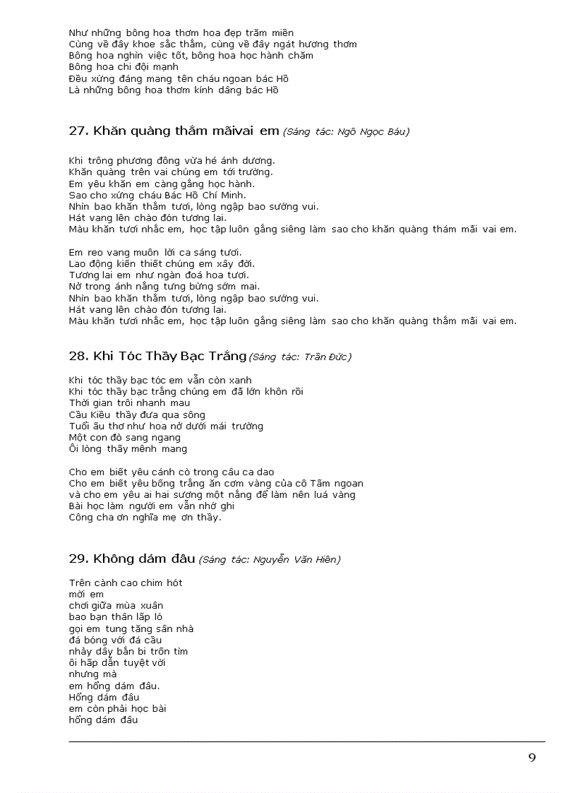 image for page Cac bai hat hay