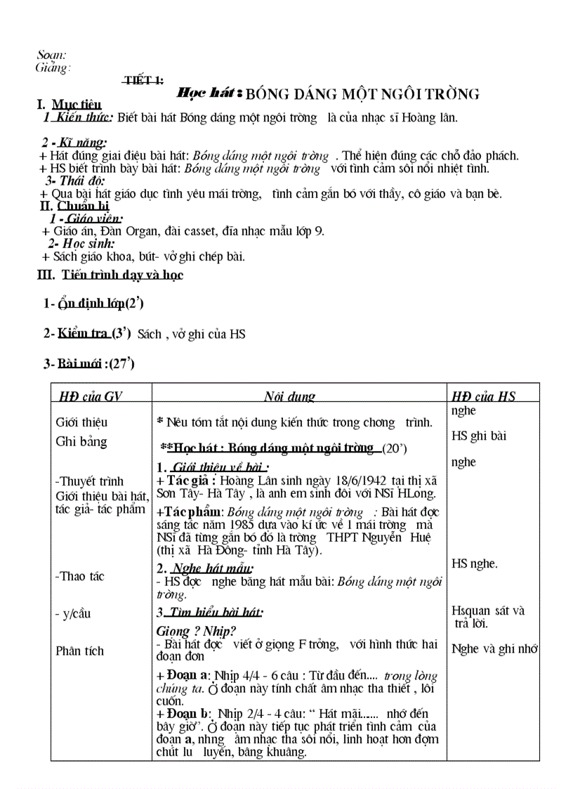image for page GA âm nhạc 9 Mới nhất soạn theo tập huấn