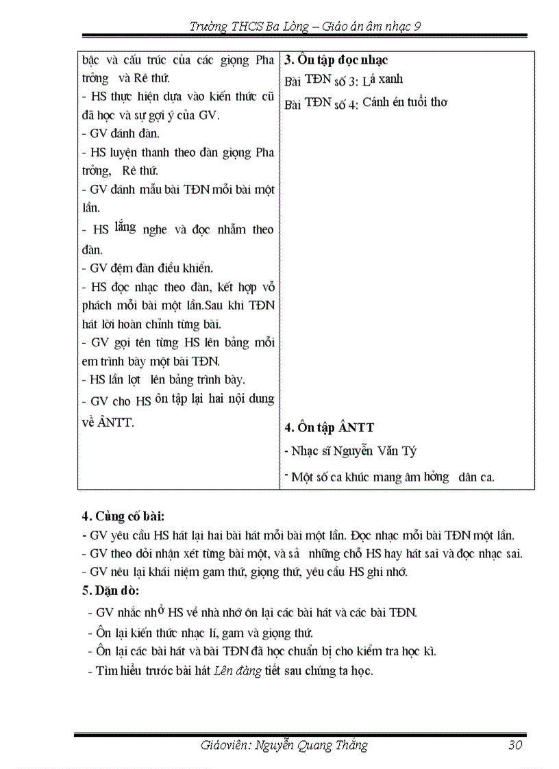 image for page Giao án am nhac 9 1