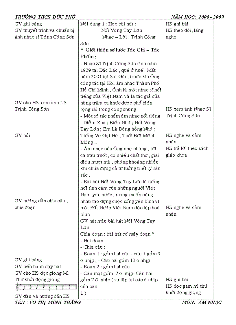 image for page Giáo án âm nhạc 9 2009