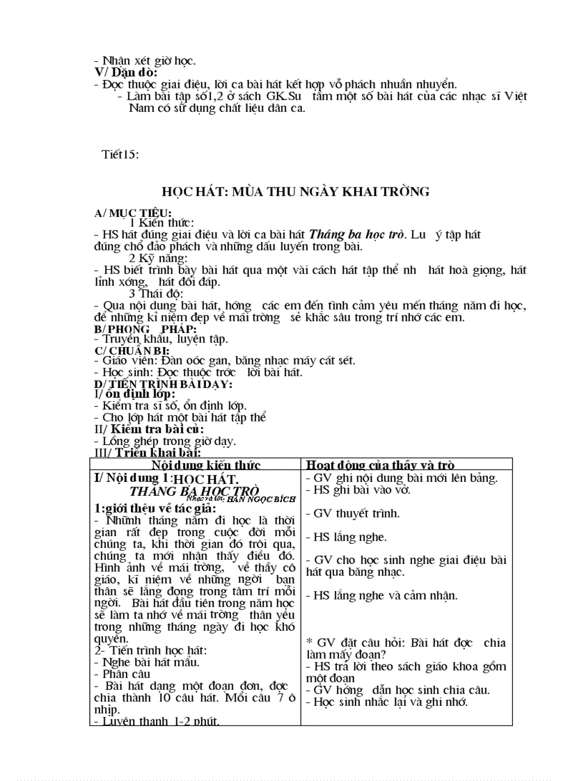 image for page Giáo án Âm nhạc 9 cả năm chuẩn