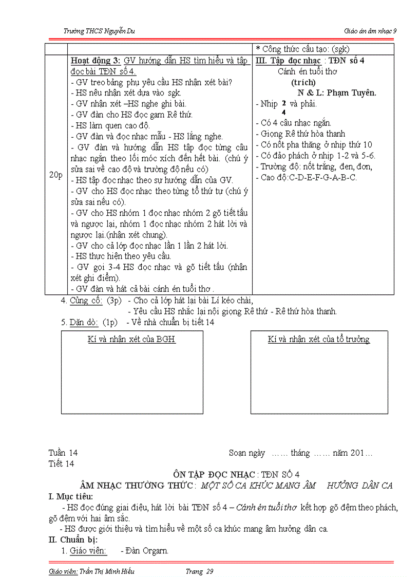 image for page Giáo án âm nhạc 9 CT giảm tải