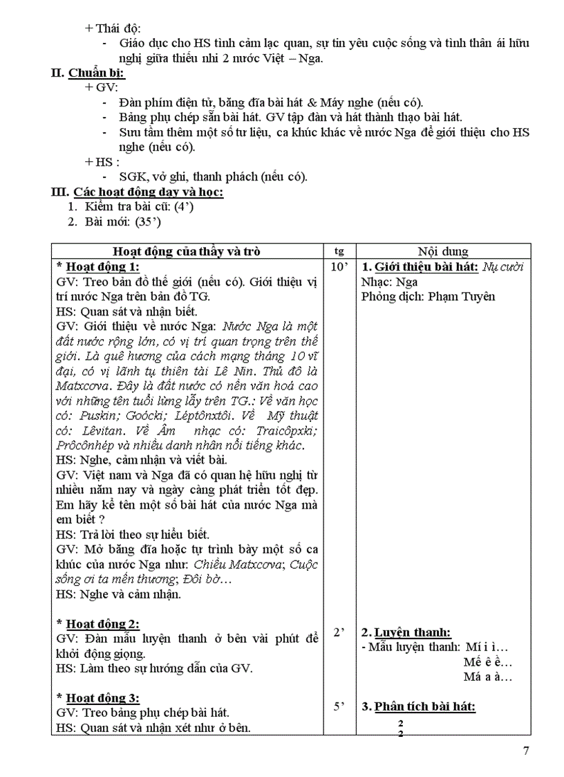 image for page Giáo án Âm nhạc 9 Cực hot chuẩn