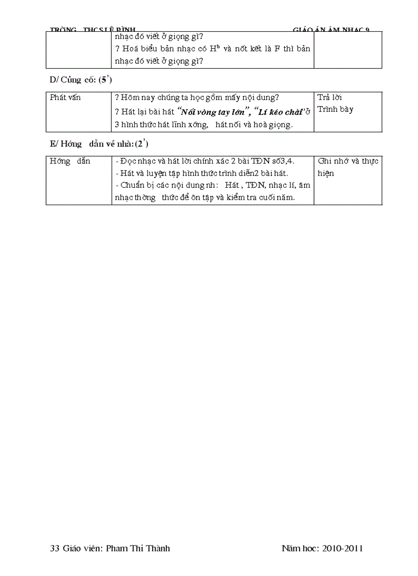 image for page Giáo án âm nhạc 9 hay