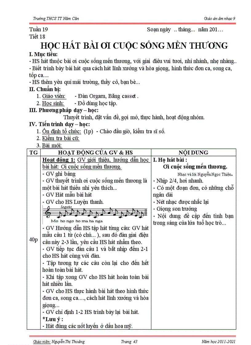 image for page Giáo án âm nhạc 9 trọn bộ CT giảm tải