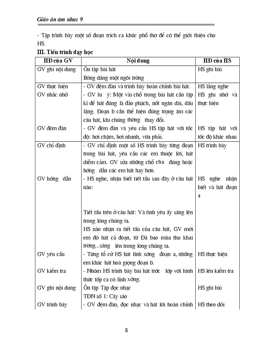 image for page Giáo án Âm nhạc