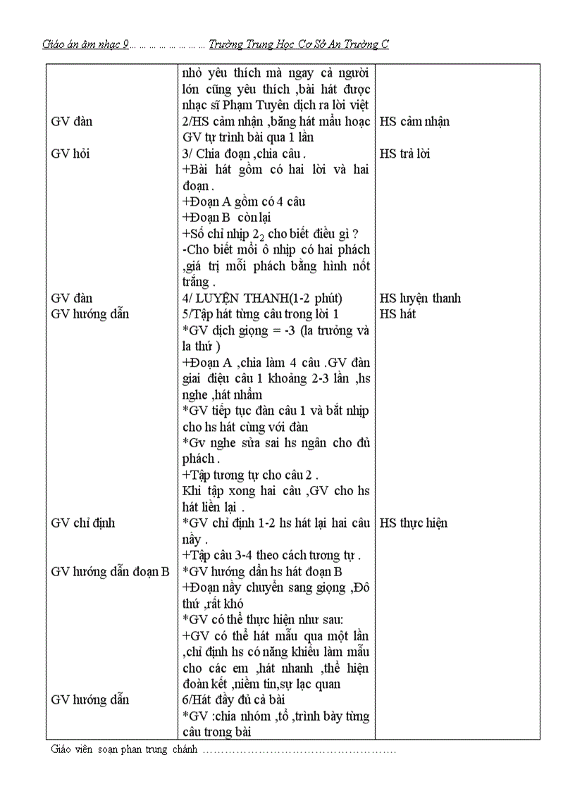 image for page Giáo án chuẩn kiến thức âm nhạc 9