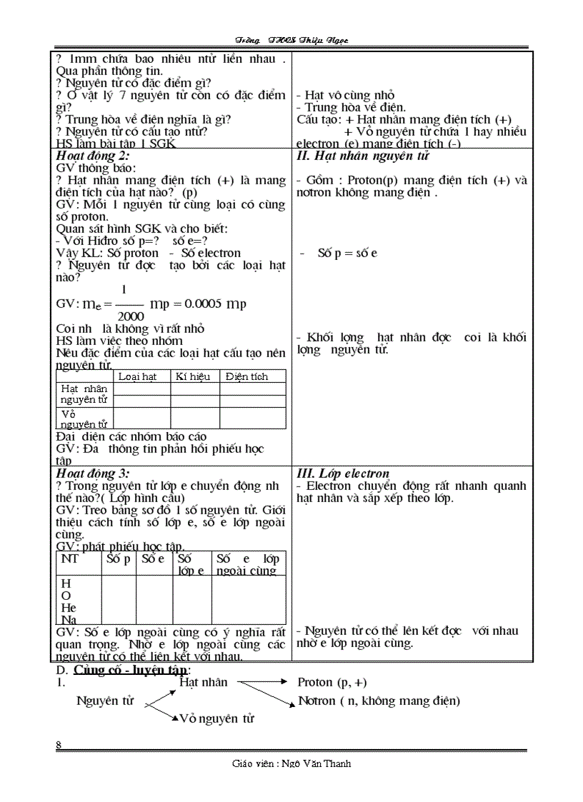 image for page Giáo án hóa 8