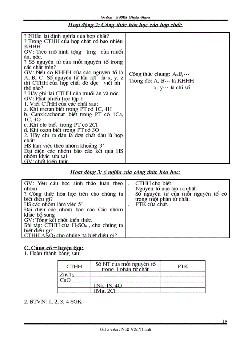 image for page Giáo án hóa 8