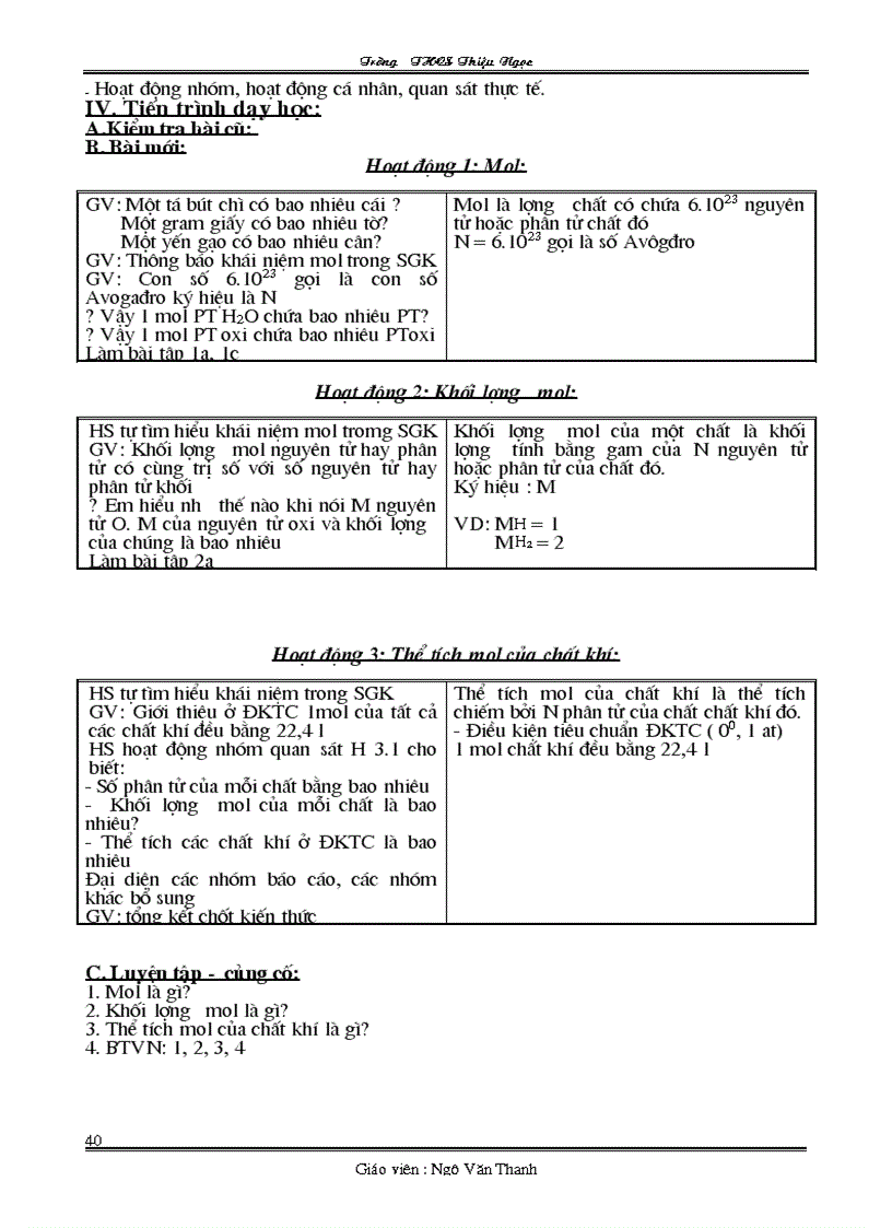 image for page Giáo án hóa 8