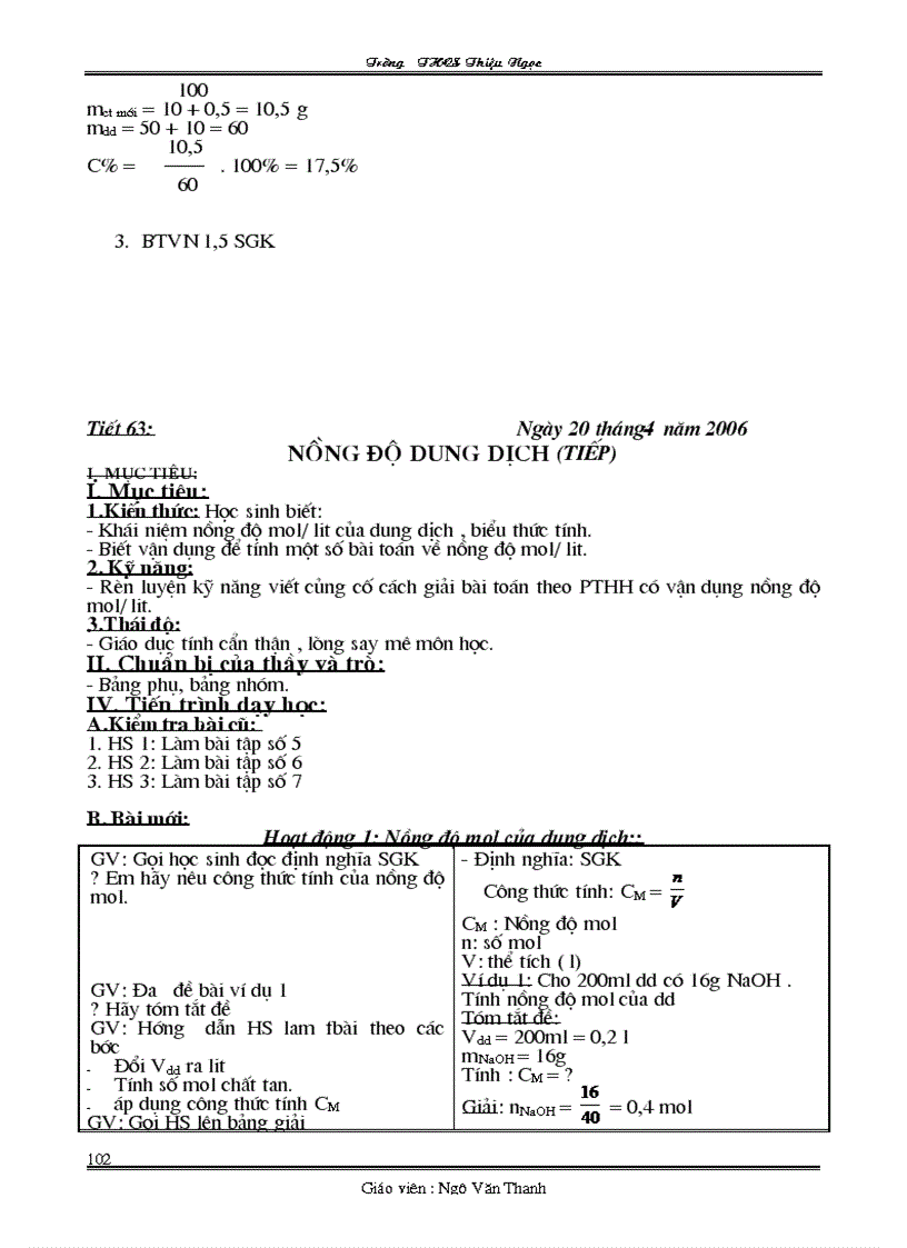 image for page Giáo án hóa 8