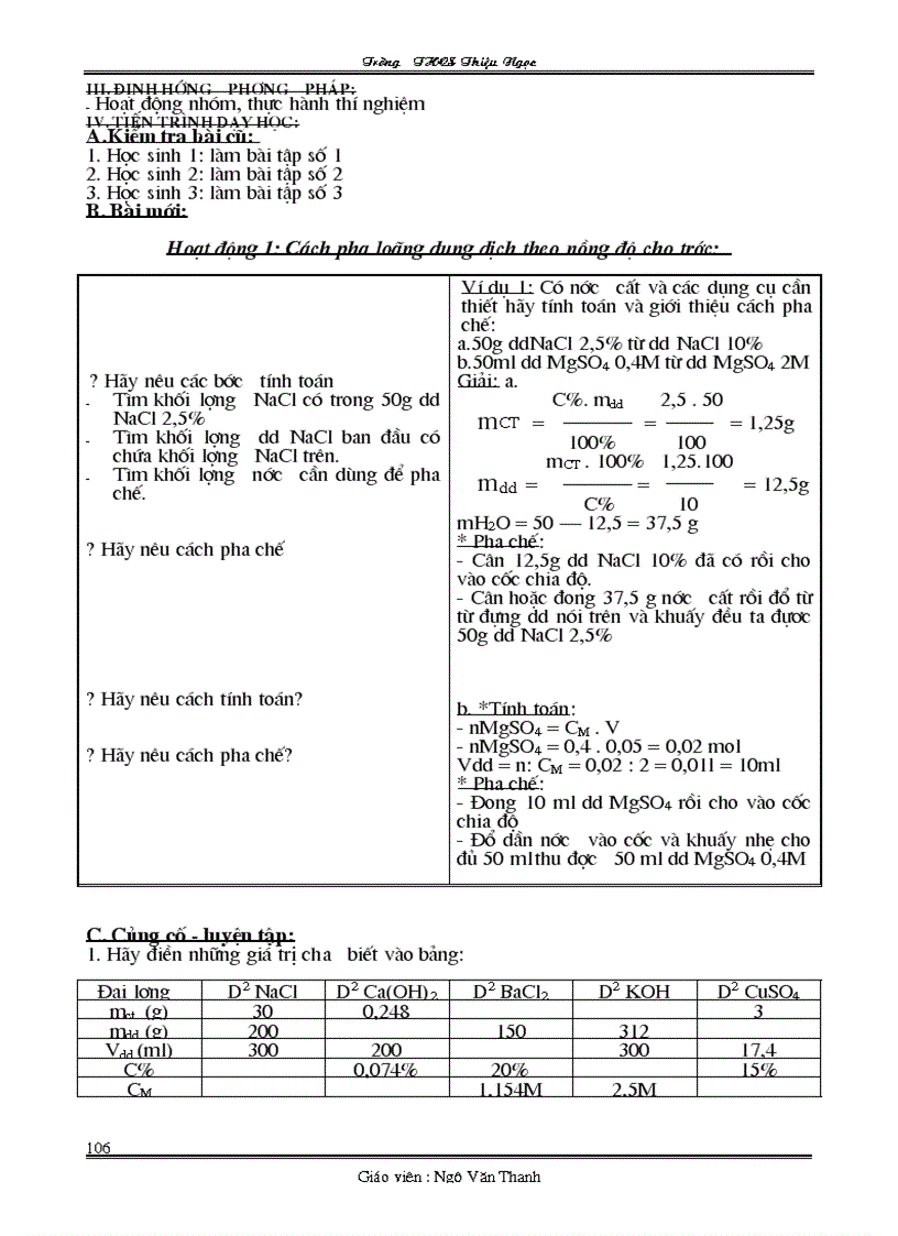 image for page Giáo án hóa 8