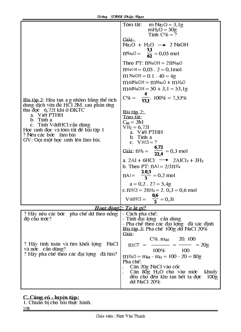 image for page Giáo án hóa 8