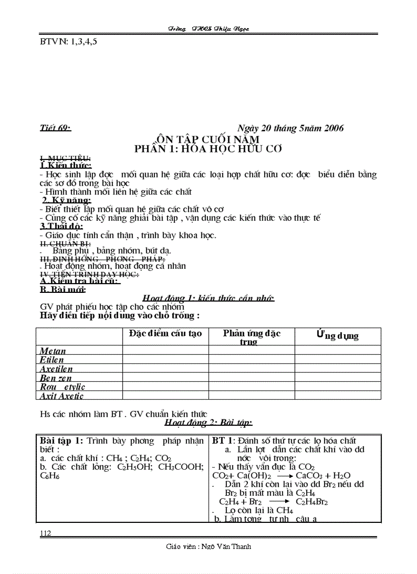 image for page Giáo án hóa 8