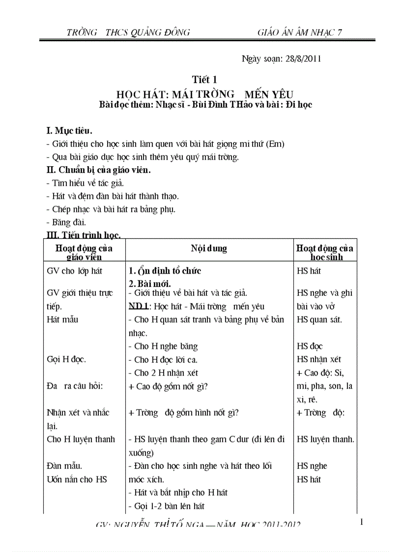 image for page Giáo án nhạc7