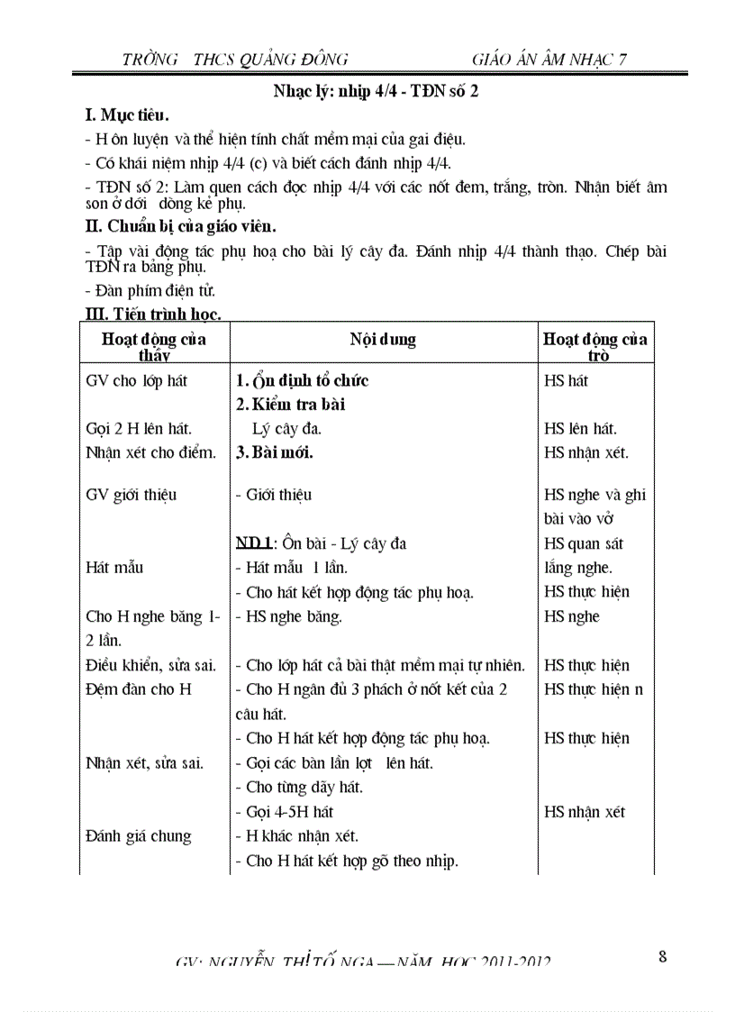 image for page Giáo án nhạc7