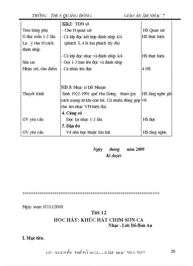image for page Giáo án nhạc7