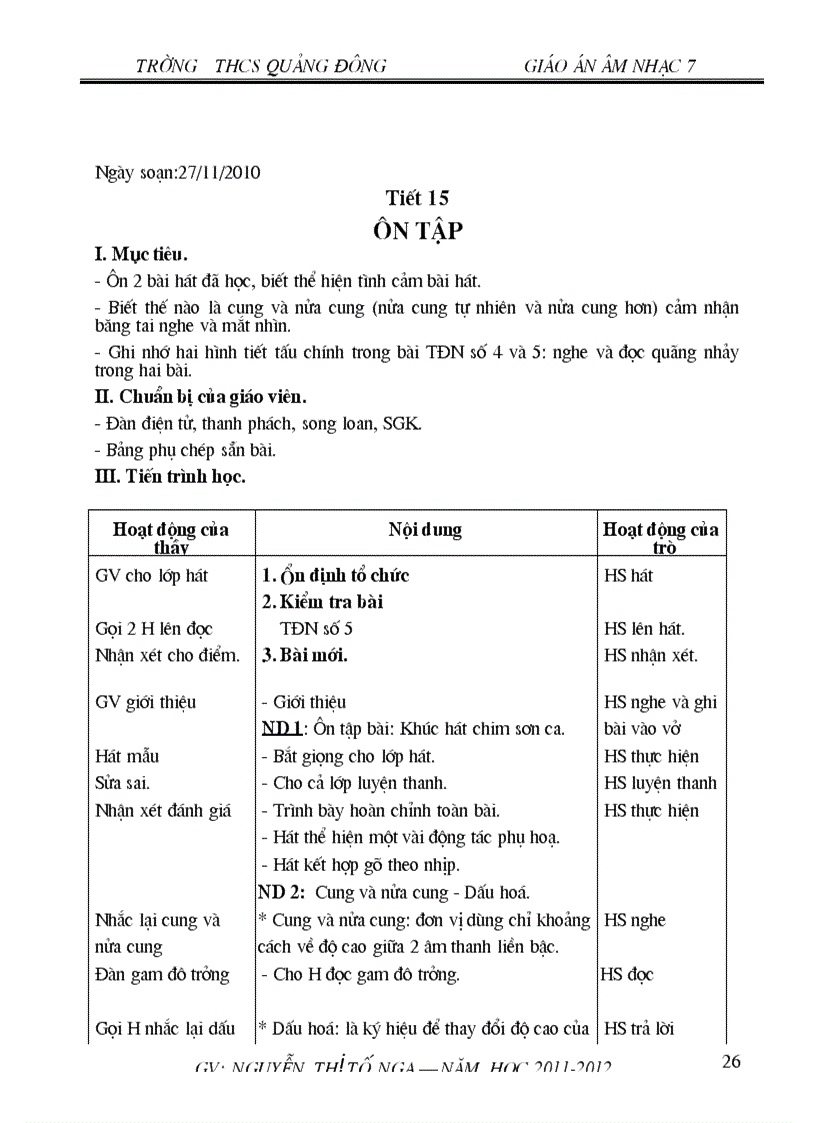 image for page Giáo án nhạc7