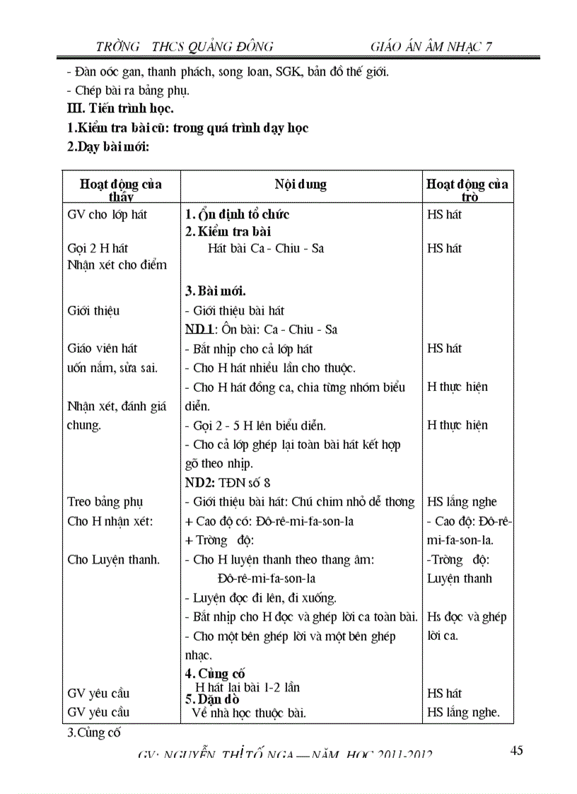 image for page Giáo án nhạc7