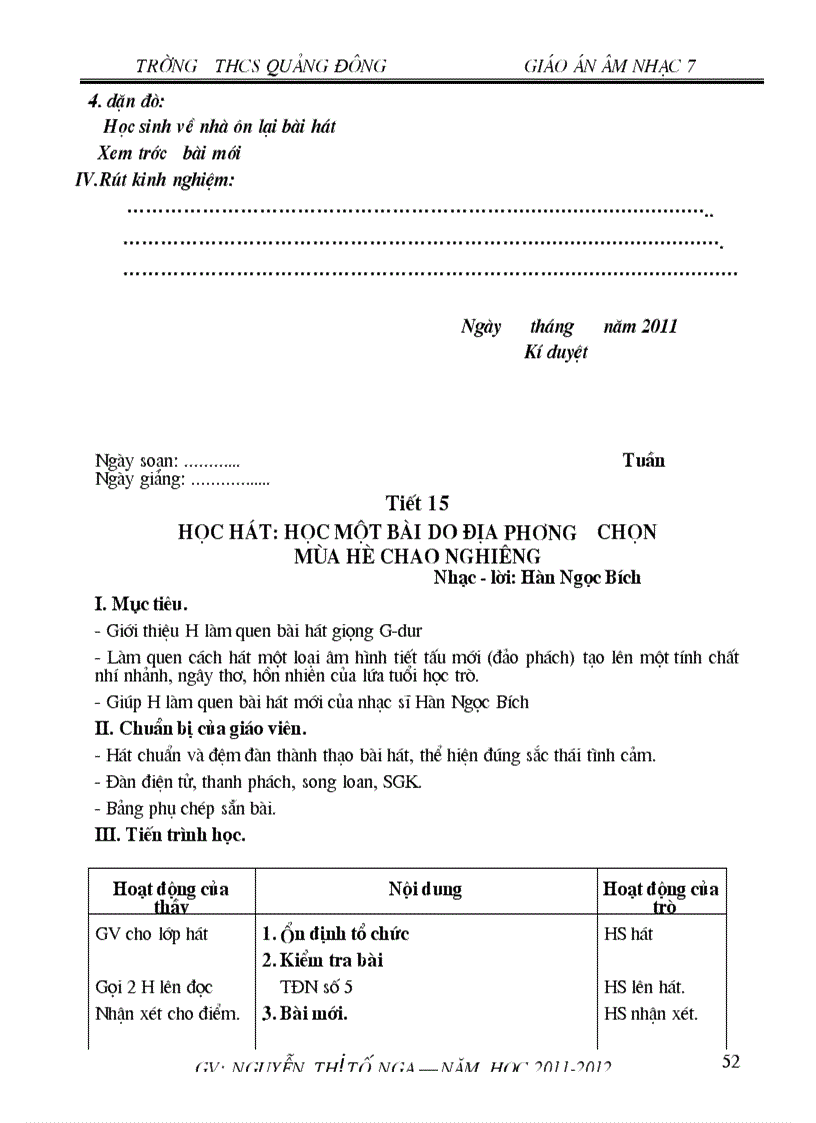 image for page Giáo án nhạc7