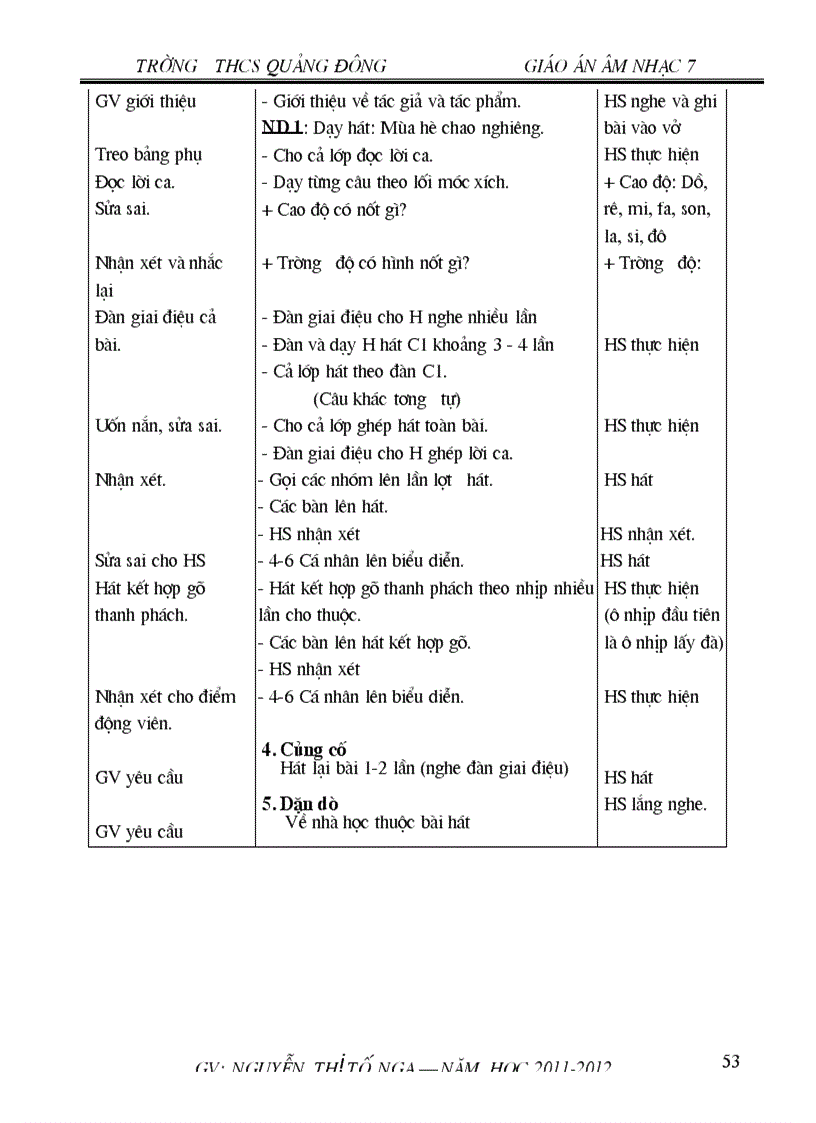 image for page Giáo án nhạc7