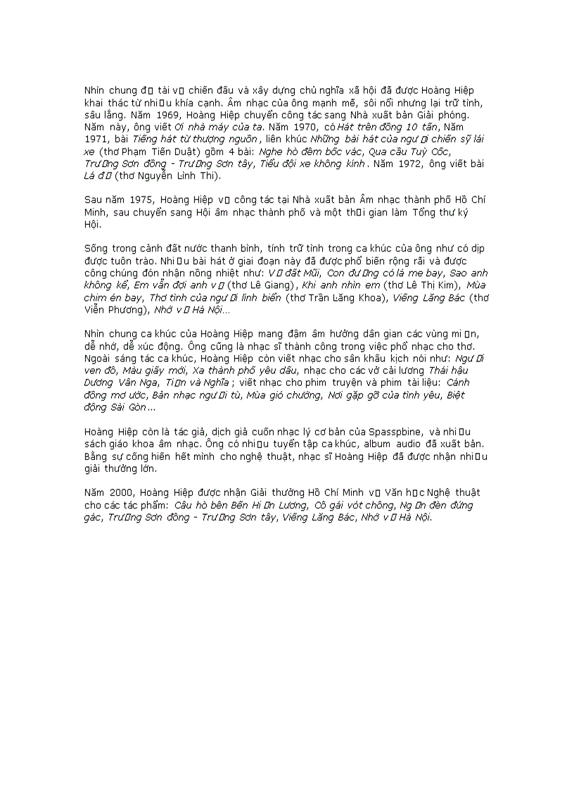 image for page Giới thiệu nhạc sĩ Hoàng Hiệp