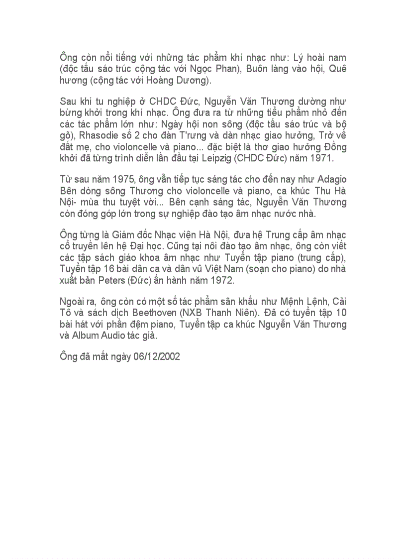 image for page Giới thiệu nhạc sĩ Nguyễn Văn thương