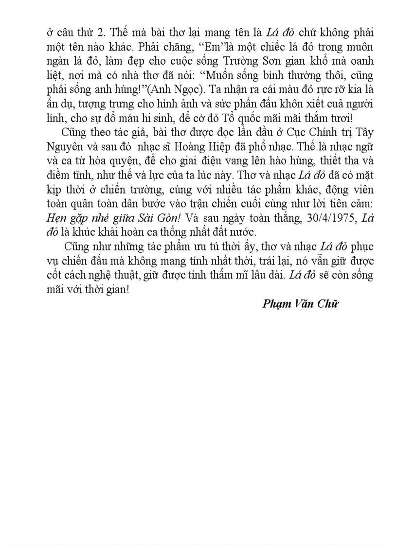 image for page Lời bình bài thơ Lá đỏ