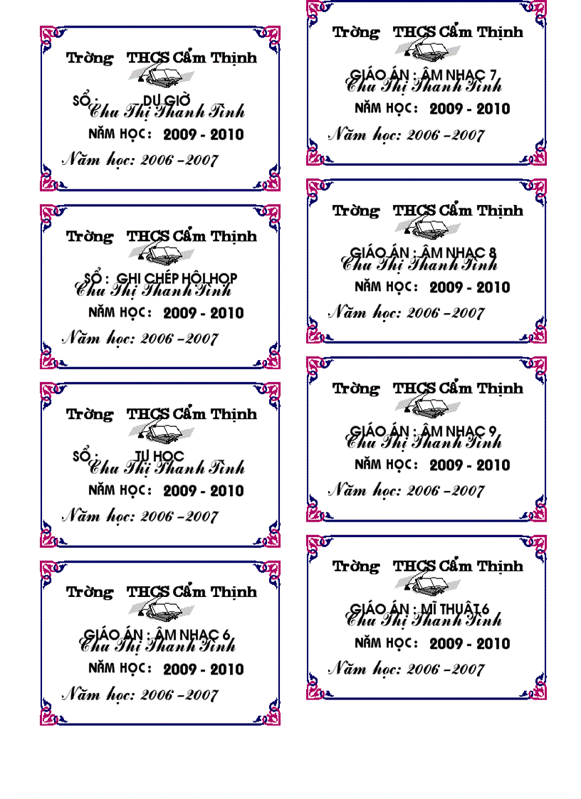 Nhan Vở Giao Vien
