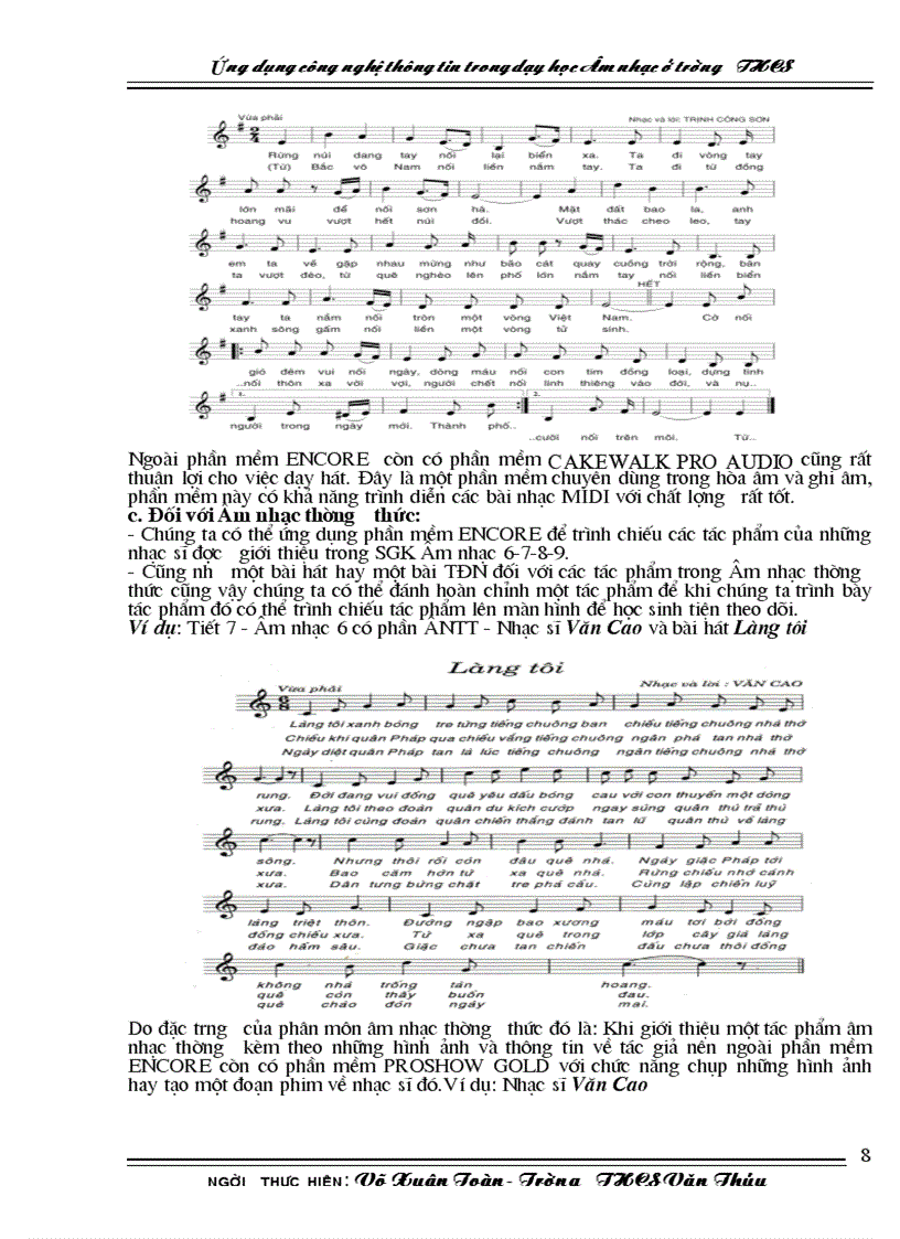 image for page SKKN Ứng dụng công nghệ TT trong dạy học môn Âm nhạc bậc THCS