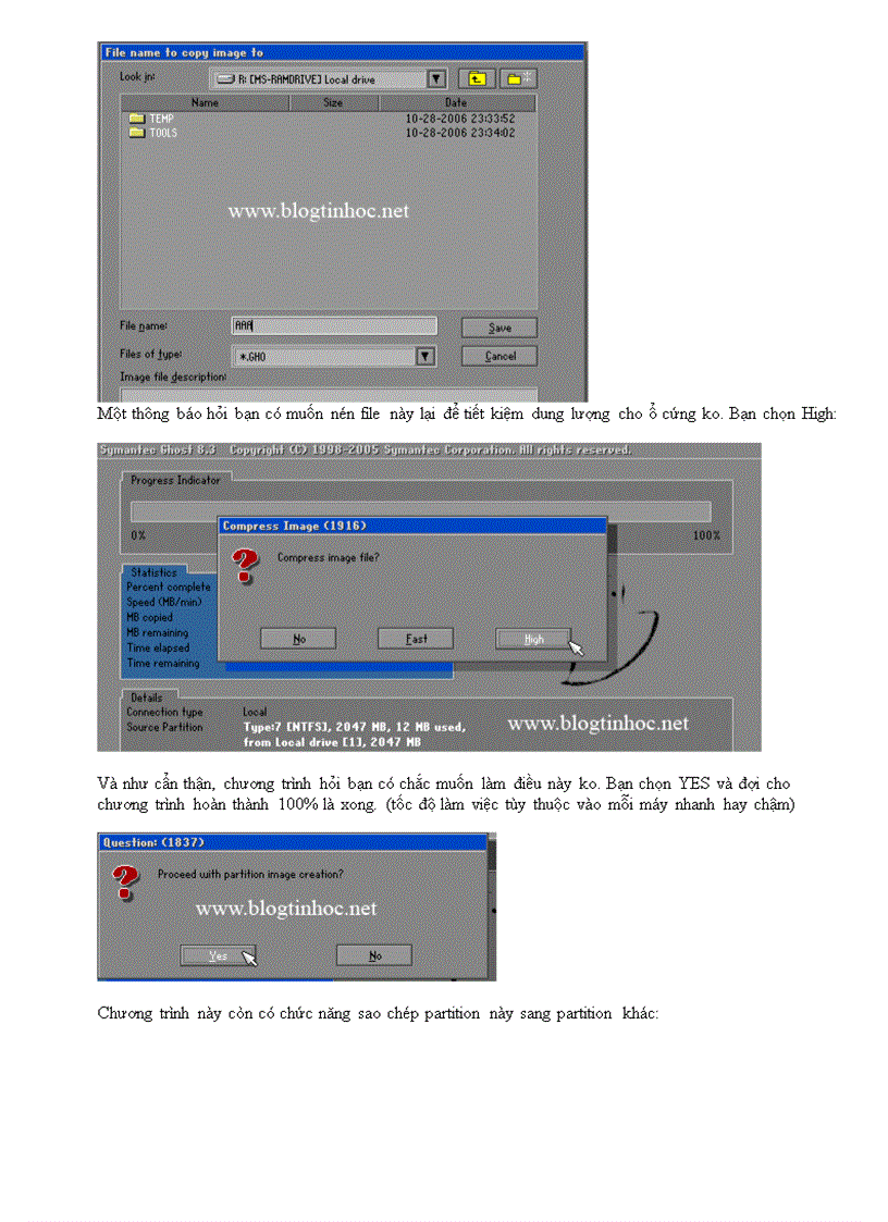image for page Tạo file GHOST bằng Norton Ghost 8 3