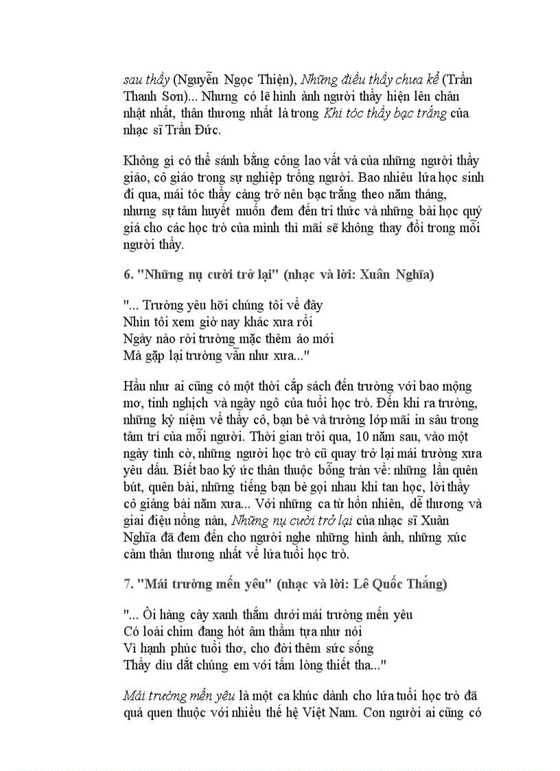 image for page Bai hat ve thay co