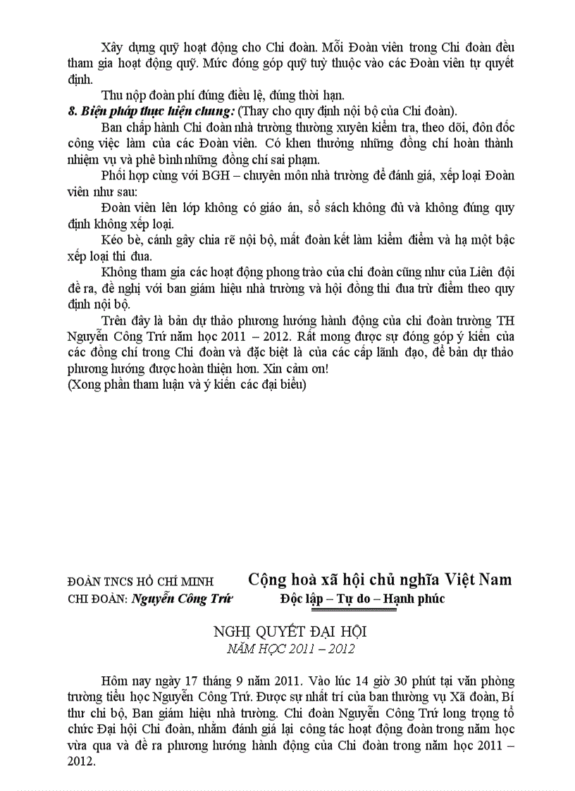 image for page Biên bản đại hội chi đoàn