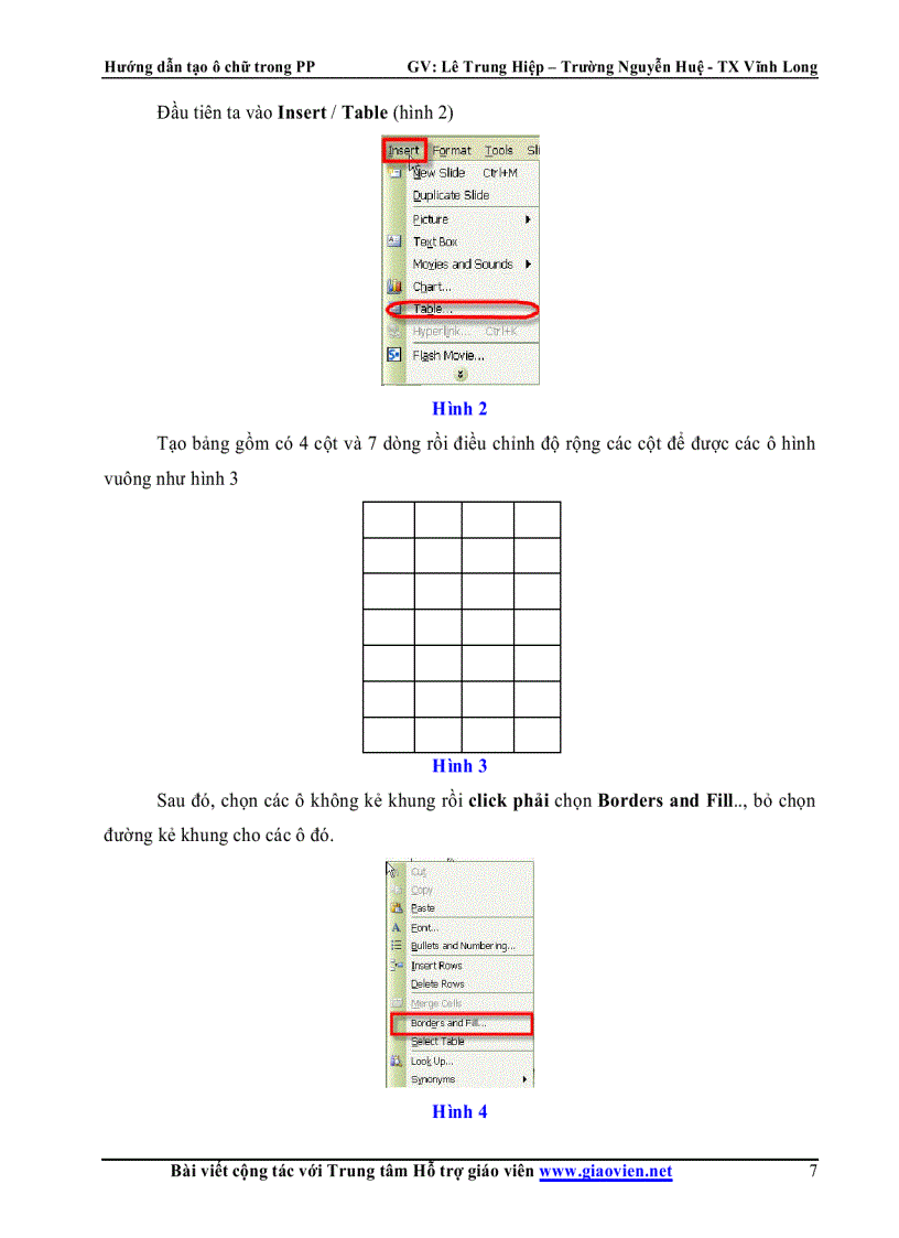 image for page Cách làm trò chơi ô chữ trên powerpoint