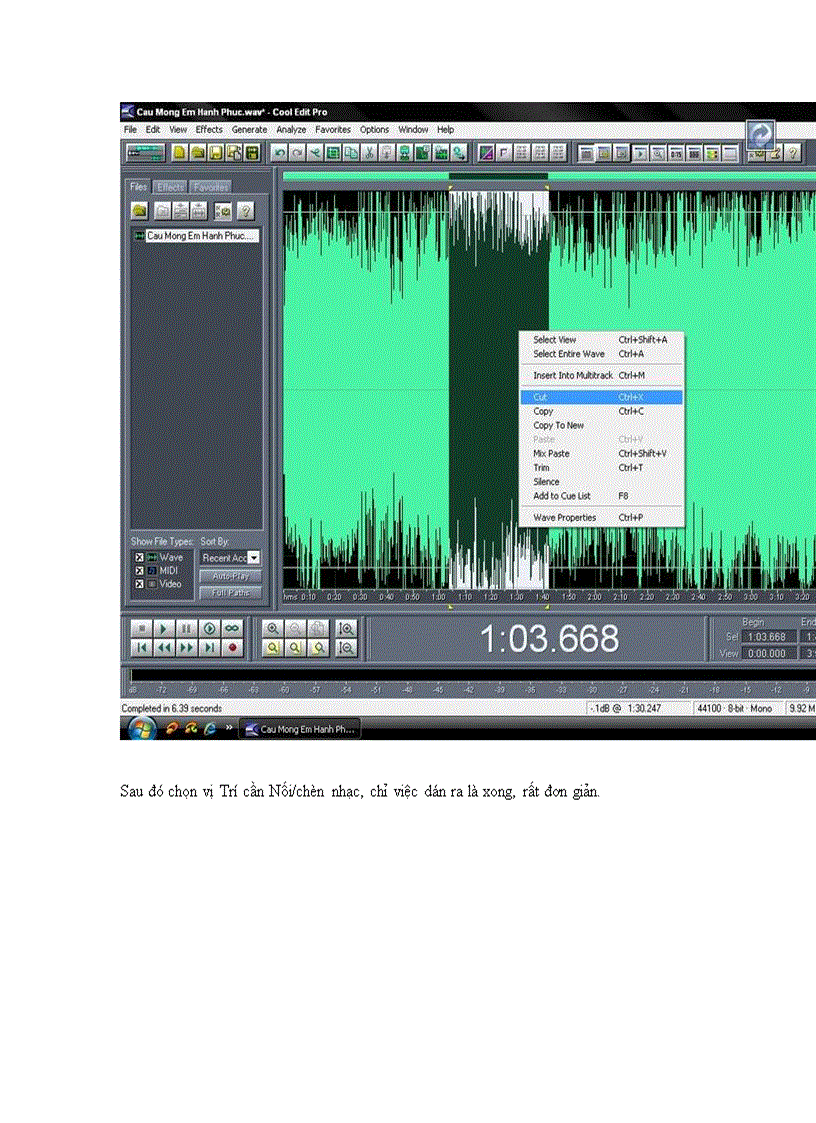 image for page Cách nâng tone hạ tone trong cool edit pro