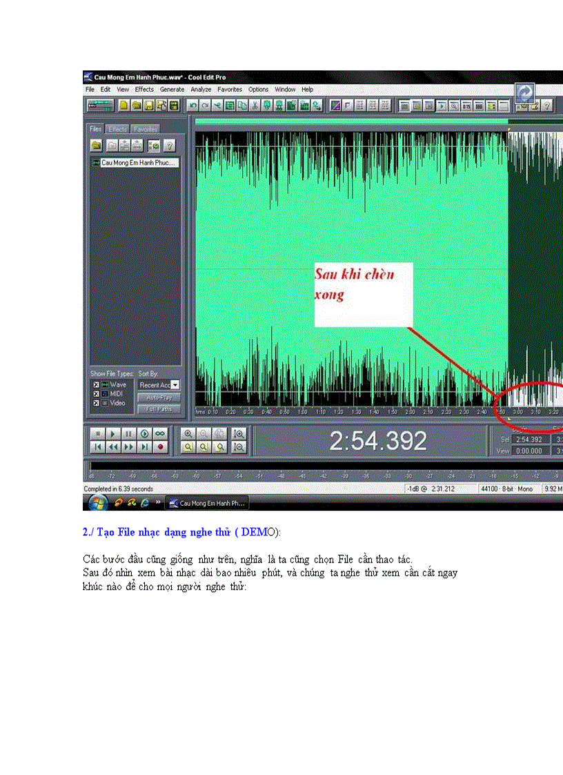 image for page Cách nâng tone hạ tone trong cool edit pro